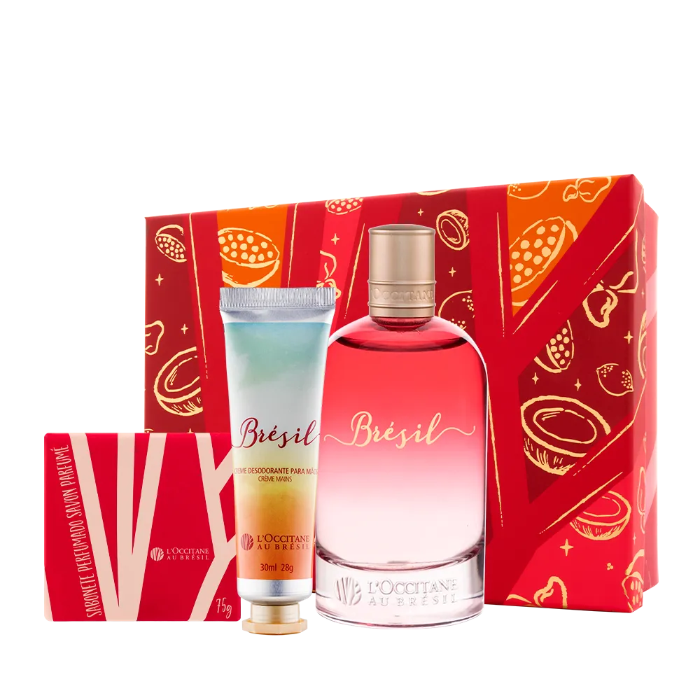 Presente Perfumado Br&eacute;sil: Sabonete, Creme de M&atilde;os e Deo Col&ocirc;nia, ,  large image number 0